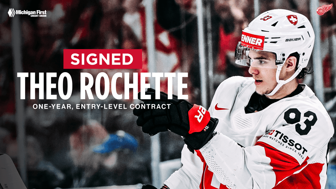 Red Wings sign Théo Rochette to one-year, entry-level contract | Detroit Red Wings