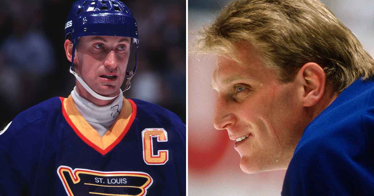 Brett Hull's priceless reaction to Wayne Gretzky's stick