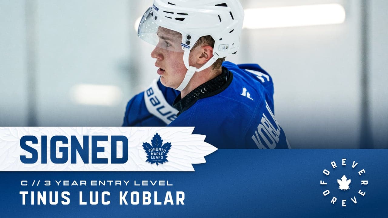 Maple Leafs Sign Forward Tinus Luc Koblar to Three-Year Entry-Level Contract | Toronto Maple Leafs