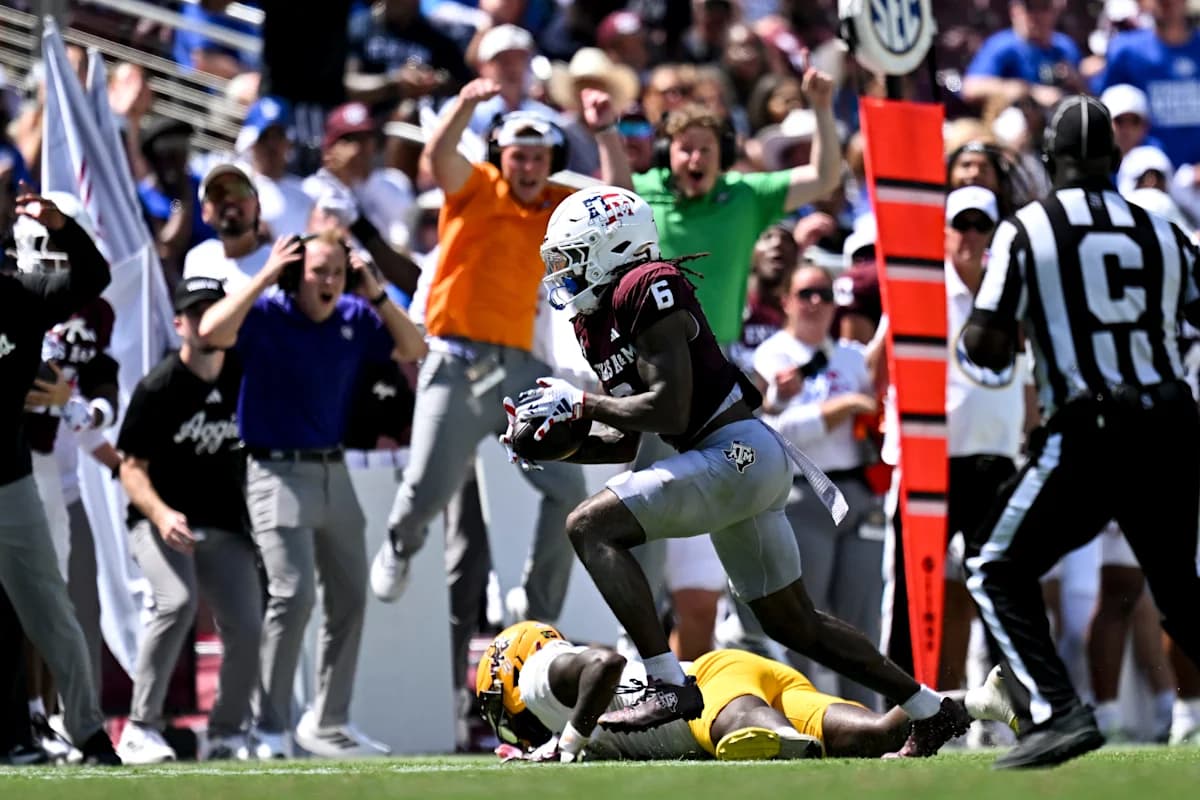 Texas A&M rises six spots in ESPN's CFB Power Rankings after Week 2 - Yahoo Sports